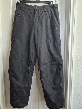 Polar Edge Extreme Men's Insulated Ski Snow Pants Black M 30" 38" Cargo Winter